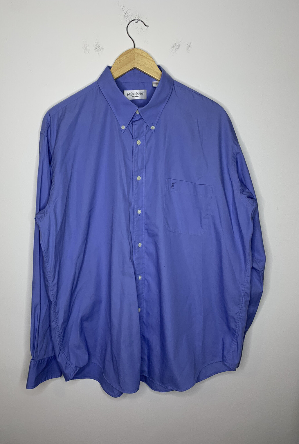 Camicia Yves Saint Laurent 43 17 taglia XL colore blu navy uomo