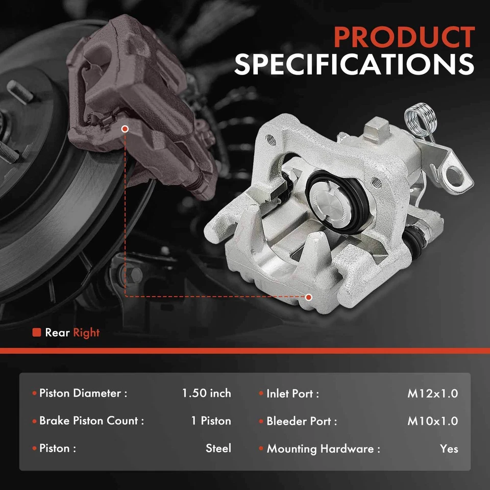 Pinza de freno trasera derecha con soporte para Volkswagen Beetle Golf City Audi TT Foto 2 de 4