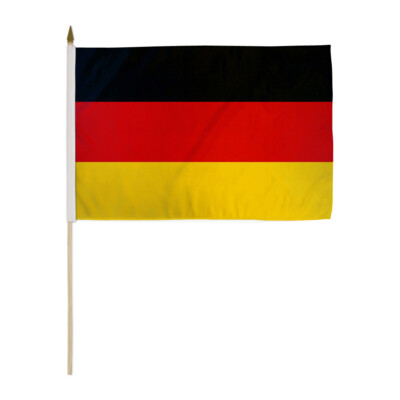 1 Dozen Germany Stick Flag 12x18in Handheld German Flag