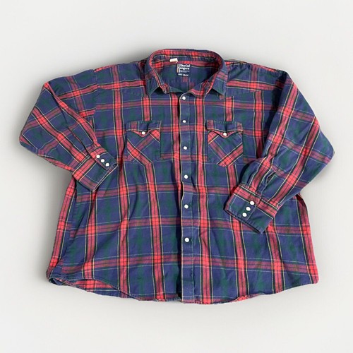 Vintage 70er Dee Cee Rangers braun kariert Western Cowboy Hemd großer Mann 4XL - Bild 1 von 9