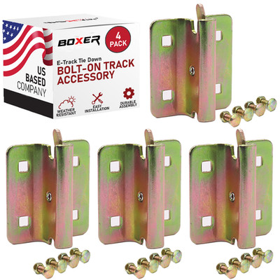 BXR Bolt-On E-Track Fitting Accessory  DIY Organizer E Track Fitting 4 Pack