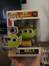 Funko Pop! Figura de vinilo con protector Disney Pixar Remix Wall-E #760