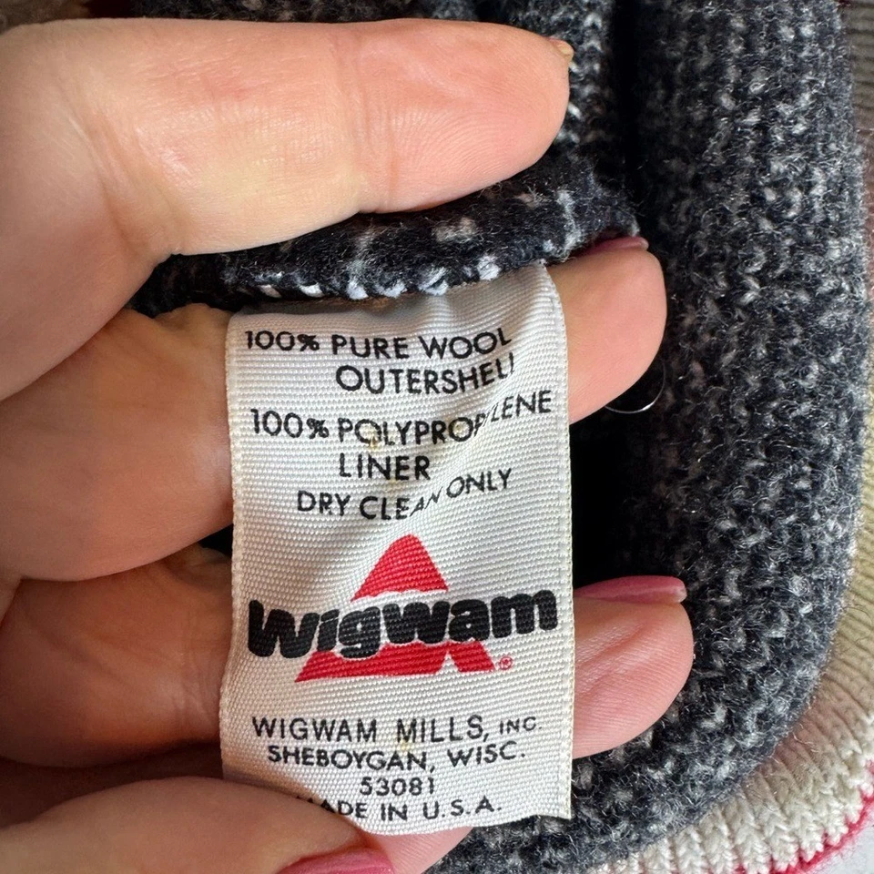 De colección Wigwam Hombres Pura Lana Gorro Sombrero Invierno Esquí Nieve Azteca Suroeste Foto 4 de 4