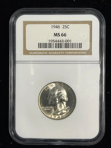 1946-P 25C Washington Quarter Certified NGC MS 66  #001