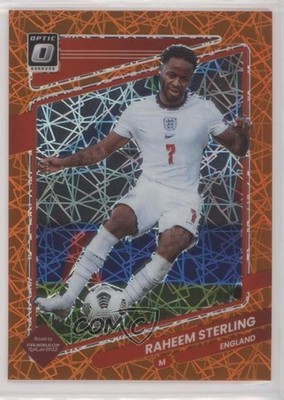 2021 Donruss Road to Qatar Optic Orange Velocity Prizm 18/49 Raheem Sterling n0c