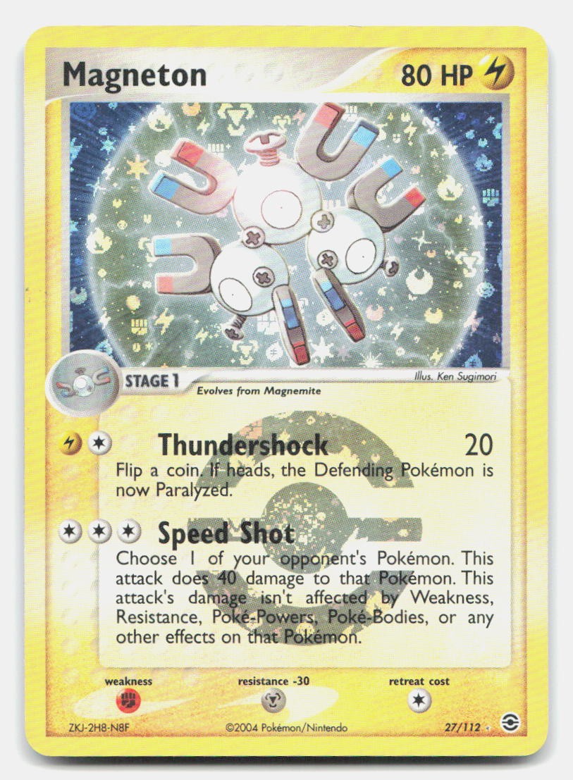 Magneton 27/112 Rare FireRed & LeafGreen Pokemon Reverse Holo NM/LP
