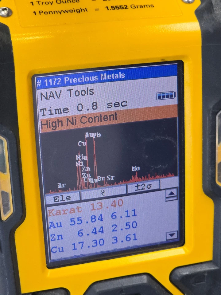 BROCHE VINTAGE SÓLIDO OURO BRANCO 14K + 60% PLATINA ARMAÇÃO COROA DE LOUROS 1"/1,5g - Imagem 2 de 4