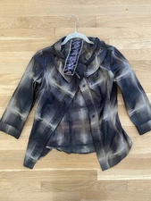 Y2K GWEN STEFANI LAMB COLLECTION  Black/Brown Button Up Top