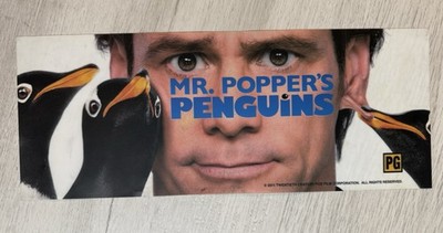 2011 Mr. Popper's Penguins - Double-Sided - Jim Carrey Movie Mylar / Poster 5X13