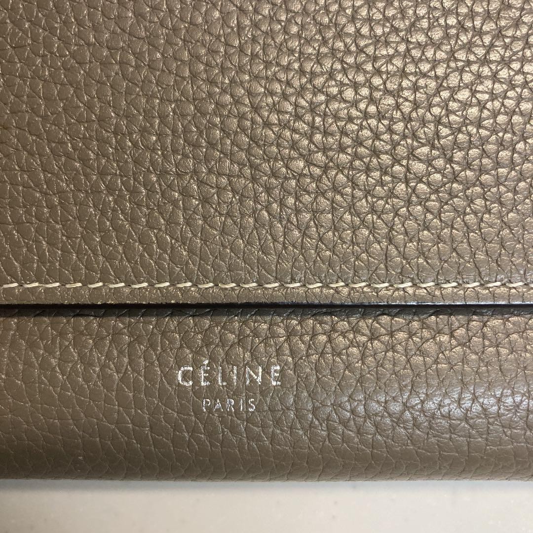 Celine Gray Multi-Function Long Wallet with Flap … - image 2