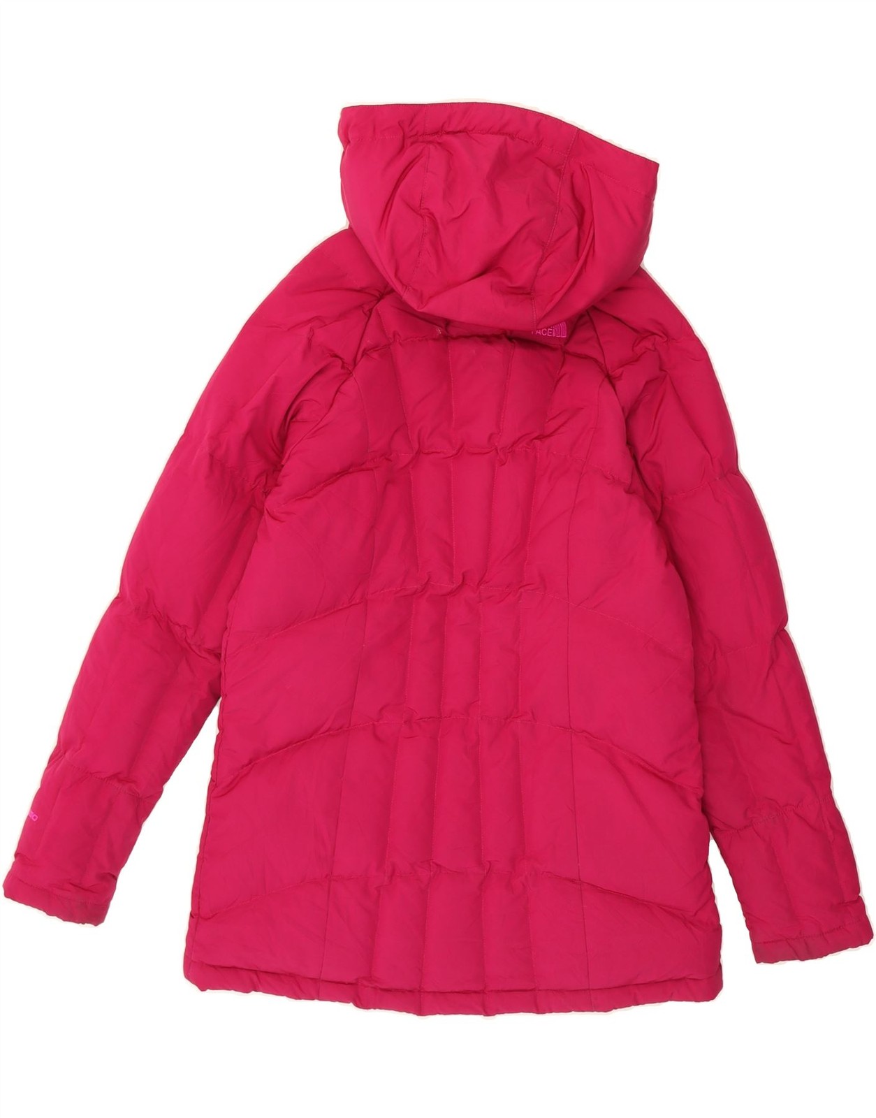 THE NORTH FACE Womens Hooded Padded Jacket UK 14 Medium Pink Polyester AK15 thumbnail 2