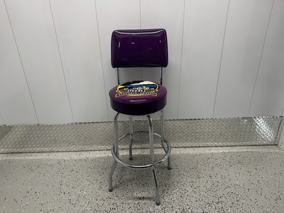 MTH Electric Trains purple vinyl swivel barstool with back rest | LN cond