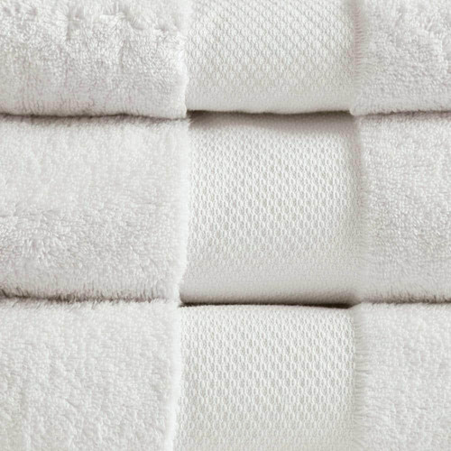 Juego de toallas de baño turcas de 6 piezas de algodón blanco MADISON PARK Signature - Imagen 3 de 7
