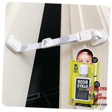 Baby  Cat Door Latch - Grey. Adjustable Strap Keeps Kids Out of Cat Areas.