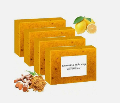6set/Tumeric Lemon + Kojic Acid Soap Skin Whitening Dark Spot 3.53oz