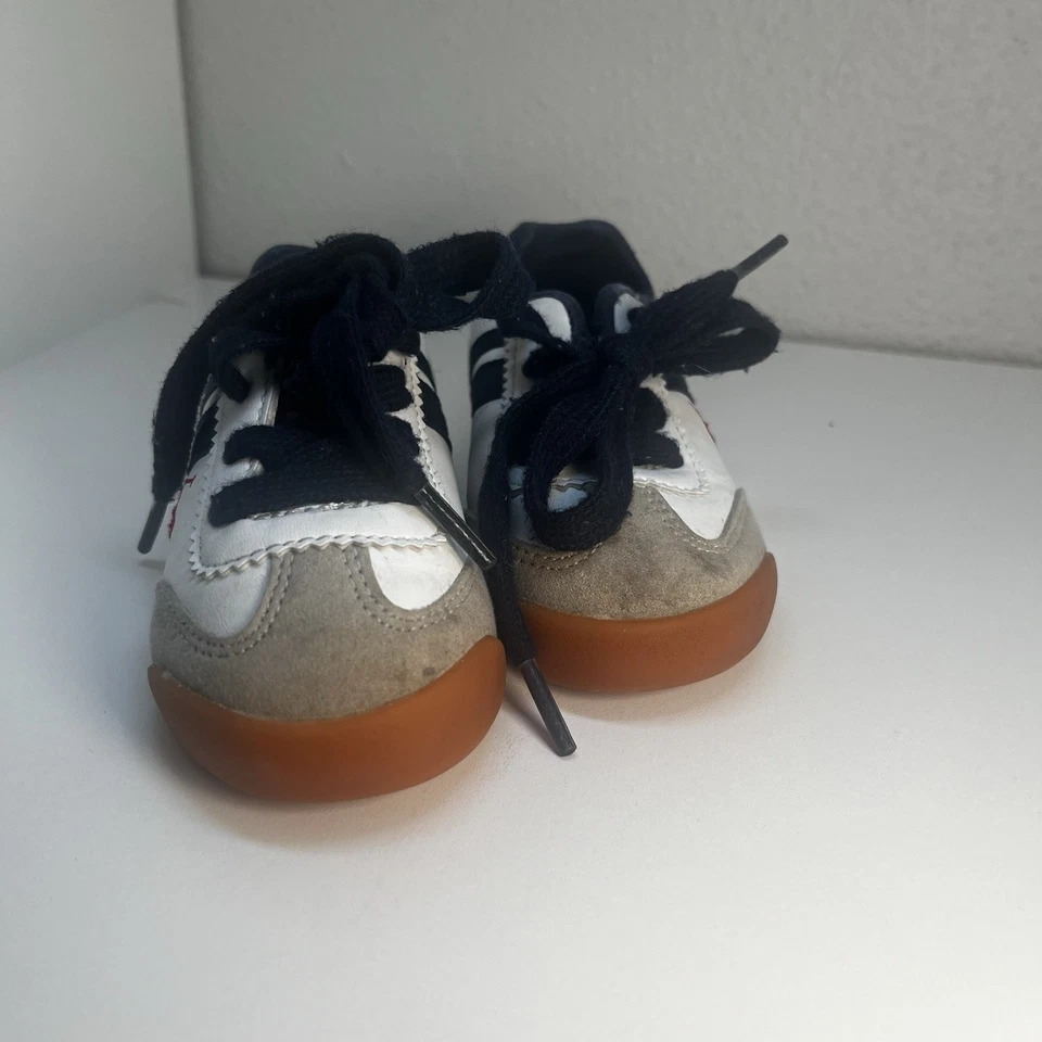 Ralph Lauren Polo Blanco Azul Rojo Zapatilla Niños Talla 5 Foto 4 de 4