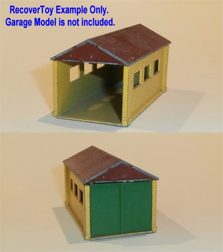 Par de puertas de garaje Matchbox Lesney Accessory 3a pintadas de verde - Imagen 5 de 5