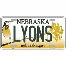 Lyons Nebraska Metal Sign