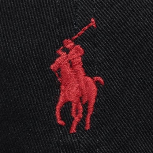 [Polo Ralph Lauren] Cappello Classico One Point Pony CAP Nero Rosso Uomo Donn...