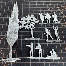 Berliner Zinnfiguren Tin Flats Toys Greek Bath House Street Life Ancient Figures