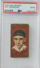 1911 T205 Rube Richard Marquard NY New York Giants HOF Baseball graded by PSA 2