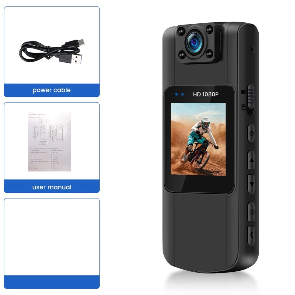 Mini 1080P Body Cam Körperkamera Persönliche Sicherheit Camcorder Nachtsicht DVR - Bild 2 von 4