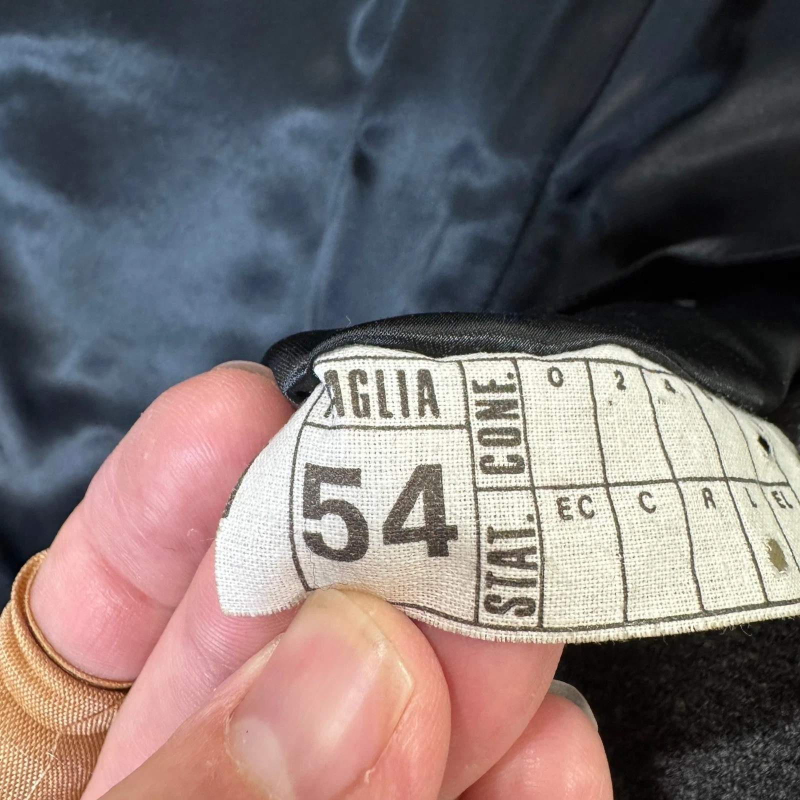 Vintage Bloomingdales E Thomas Mens 42L Charcoal Grey Wool Overcoat Heavy Casual - product detail image 6