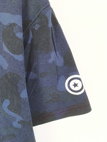 A BATHING APE Bape Camo Camouflage Separate Shark Street Branded T-Shirt L - Picture 8 of 8
