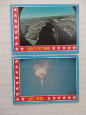Lot of 2 Vintage Evel Knievel Cards #53 & 58 Topps 1974