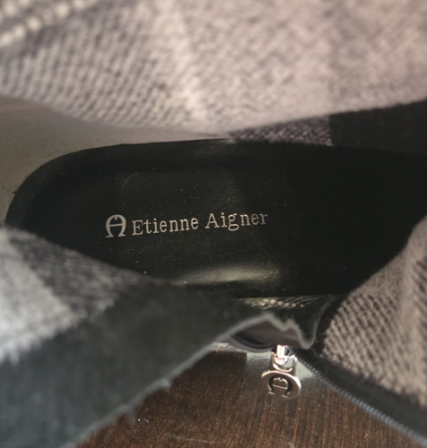 Etienne Aigner Eldidge Black Leather Riidng Boots 17" Tall Women's 10 M - Picture 11 of 11