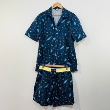 Jockey The Weekender Pyjama Set Blue Australian Paralympics Team Top  Shorts