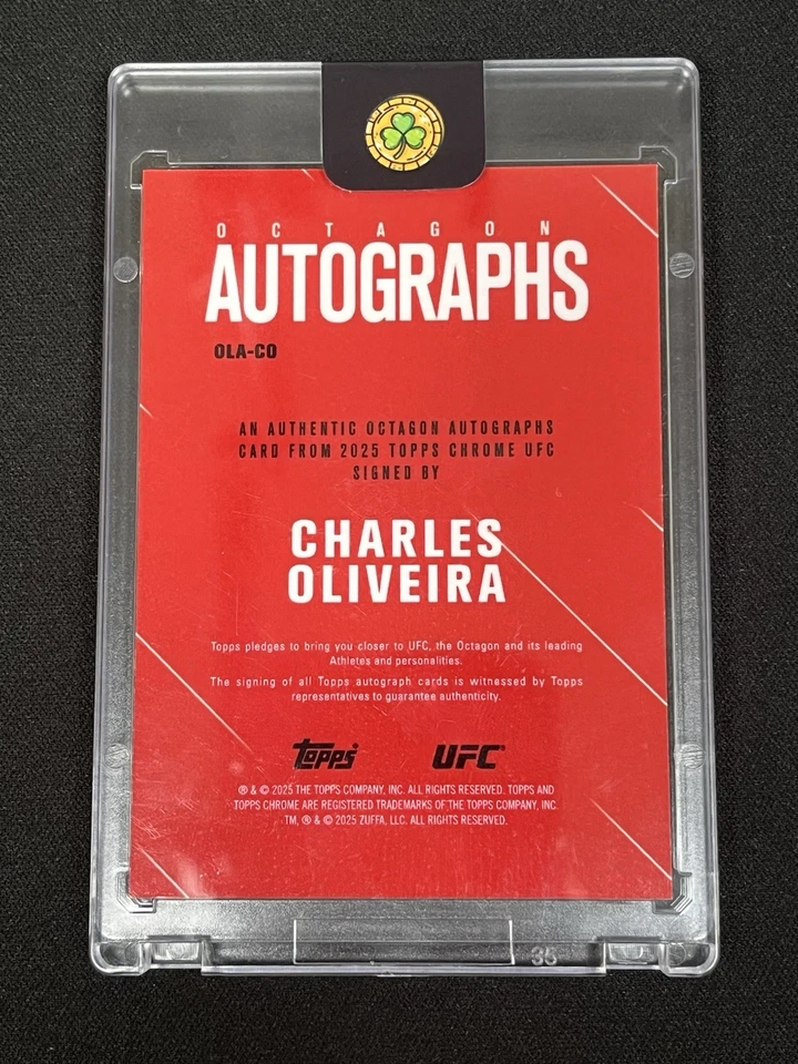 2025 Topps Chrome UFC Octagon Legends Auto Charles Oliveira /50 - image 2 of 2