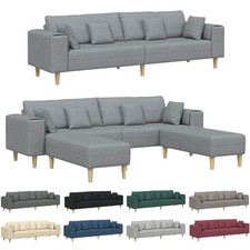 4-Sitzer Sofa mit Kissen Stoff Couch Wohnzimmer Sitzmöbel , Ottomane Auswahl