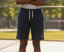 Abercrombie Kids BLACK Sweat Shorts 15/16 , XL Soft Fleece Lounge Moose Logo