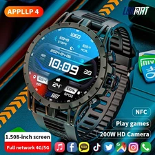 LOKMAT APPLLP 4 Android Smart Watch AMOLED Screen Rotating Camera 4G Watch
