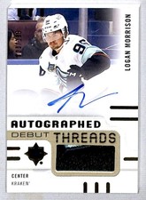 Logan Morrison 2024-25 UD Ultimate Debut Threads Rookie Auto Patch 23/199