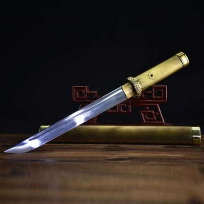 Handmade Copper Wrapped Tang Horizontal Knife Short Anti body Sword Collection
