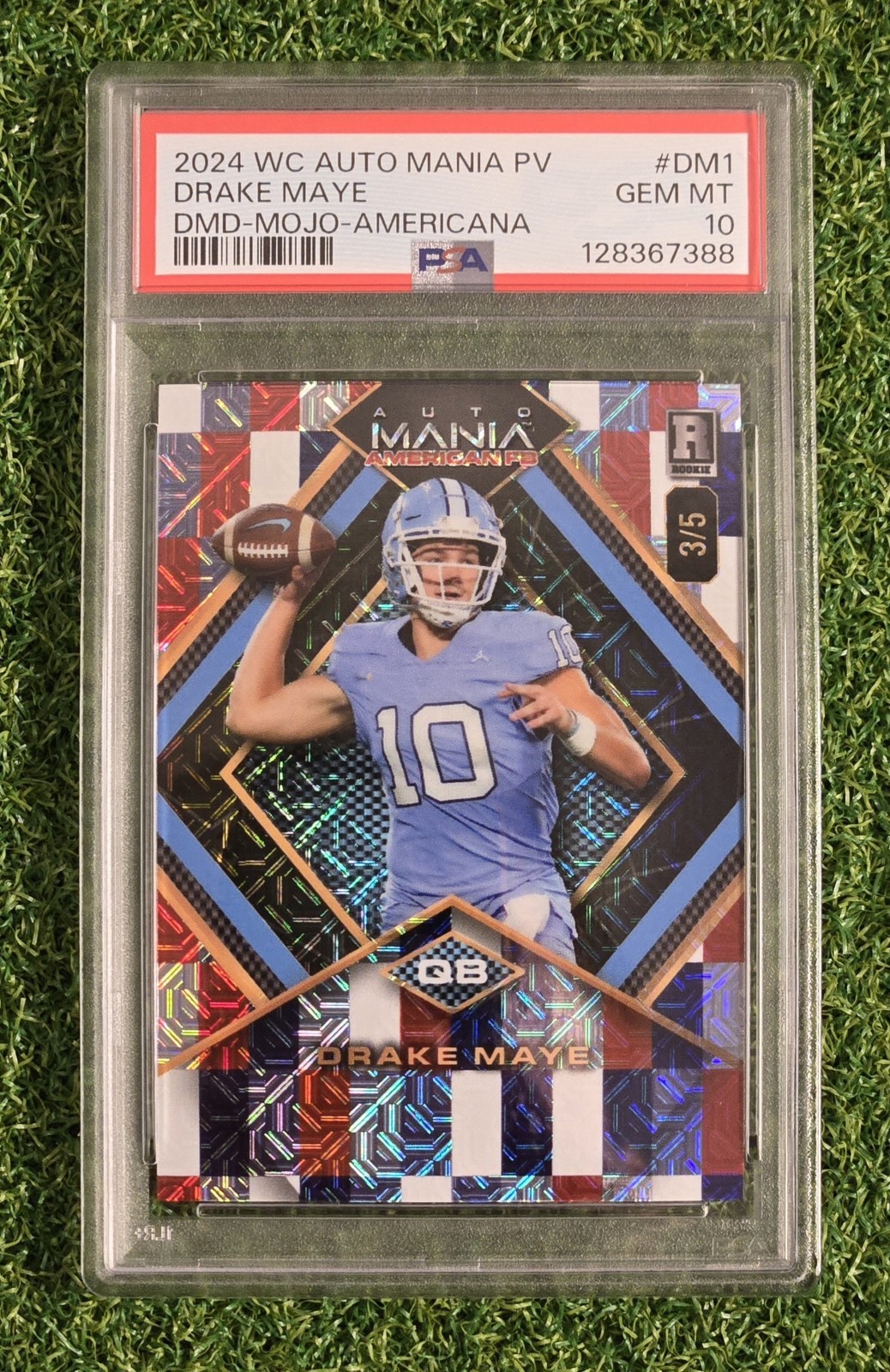 Drake Maye Wild Card Auto Mania American Football Hobby Autographs #DM1 Base