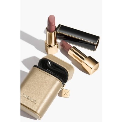 Chanel ROUGE ALLURE VELVET Lipstick Set Pouch Gold Case 478