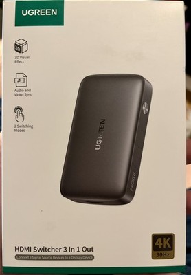 UGREEN HDMI Switch 3 In 1 Out 4K 30Hz New