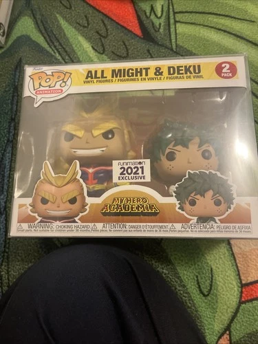 Funko Pop!  My Hero Academia 2-Pack All Might & Deku Funimation W/Protector