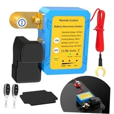 Remote Battery Disconnect Switch Battery 12V 240A Kill Switch Battery Cut blue