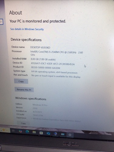 Dell Latitude E6520 i5-2540M 2.6GHz 8GB 500GB Windows 10 *DENT DEAL*READ* - Picture 13 of 21