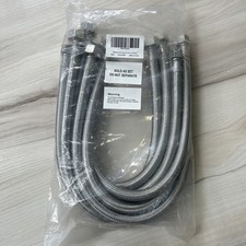 Plumbing Lot 8 pcs 1/2"FIP X 3/8"Comp X20" SS Faucet Supply Connector Lines