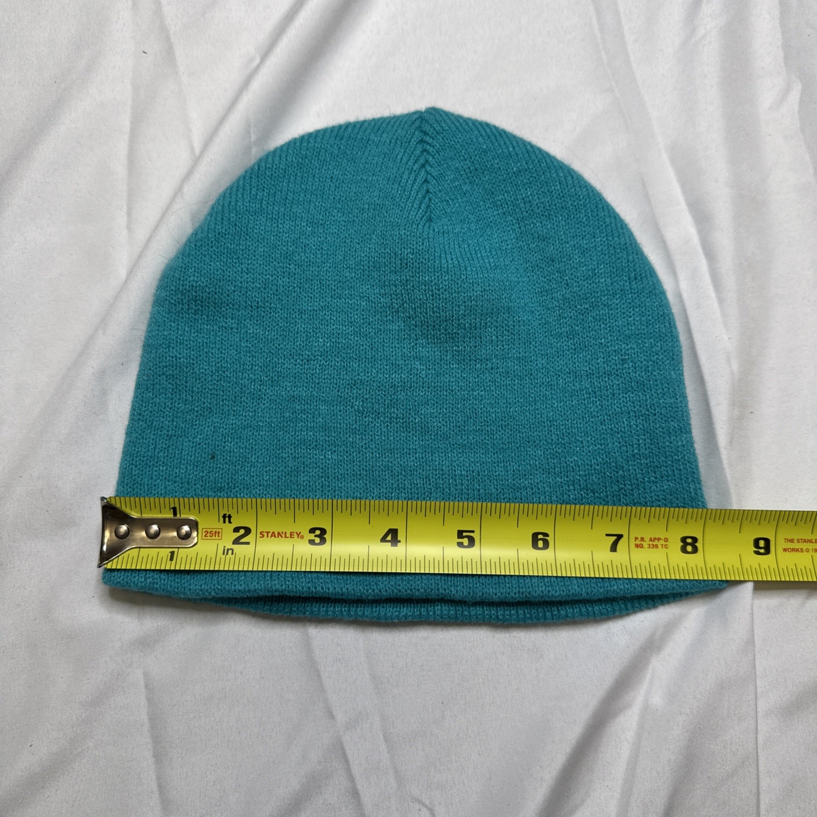 Teal Knit Beanie Winter Hat One Size UL14B178WM RN52469 image 3