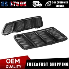 Front Right + Left Hood Air Vent Grill Cover Insert for Mercedes Benz 2012-2015