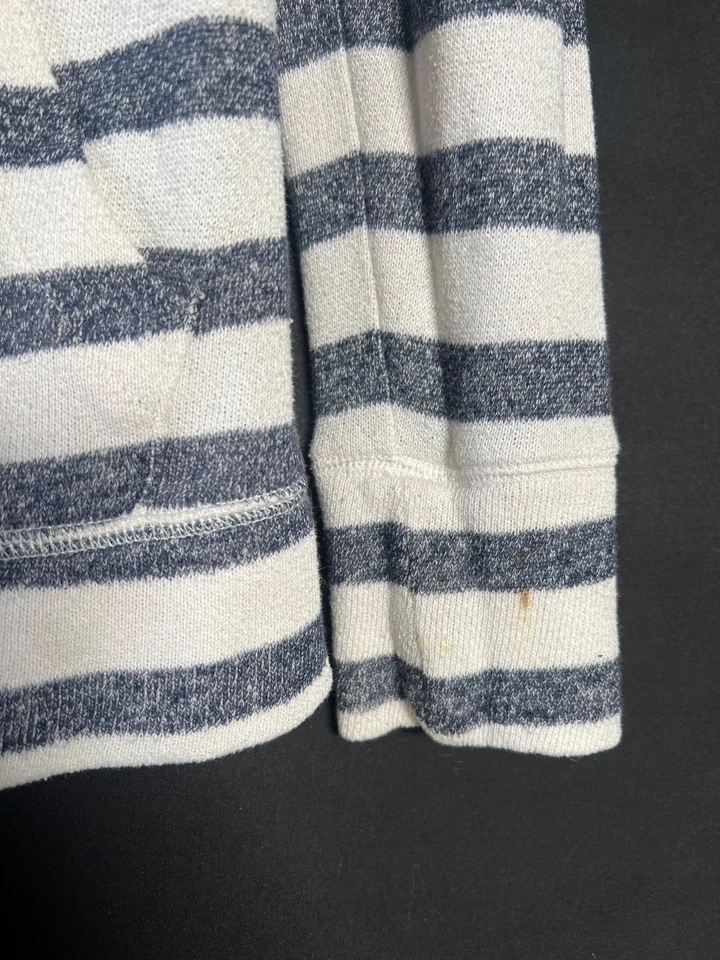 Sudadera con capucha blanca a rayas Merona para mujer con rayas azules - talla S Foto 4 de 4