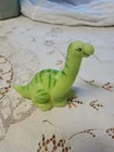 Fenton Satin Glass Green Striped Duffy the Dinosaur 1288 of 2500