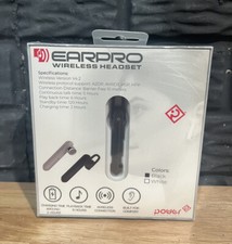 Power Evolution Wireless Headset Ear Pro Headphones - New - Black