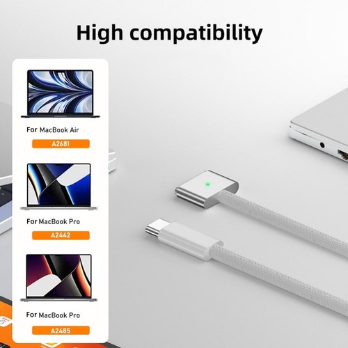 di ricarica Magnetico Convertitore USB Tipo C A Magsafe 3 For MacBook Air/Pro - Photo 3/12